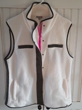 T by Talbots Fleece Womens Vest Large